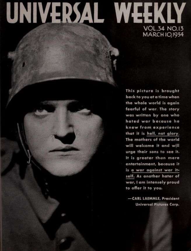 UNIVERSAL WEEKLY magazine side cover 10 March 1934
