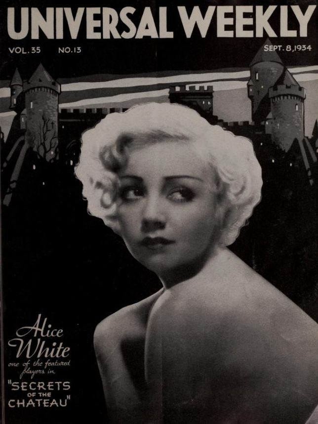 UNIVERSAL WEEKLY magazine side cover 8 September 1934