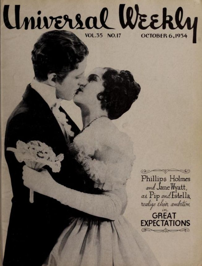 UNIVERSAL WEEKLY magazine side cover 6 October 1934