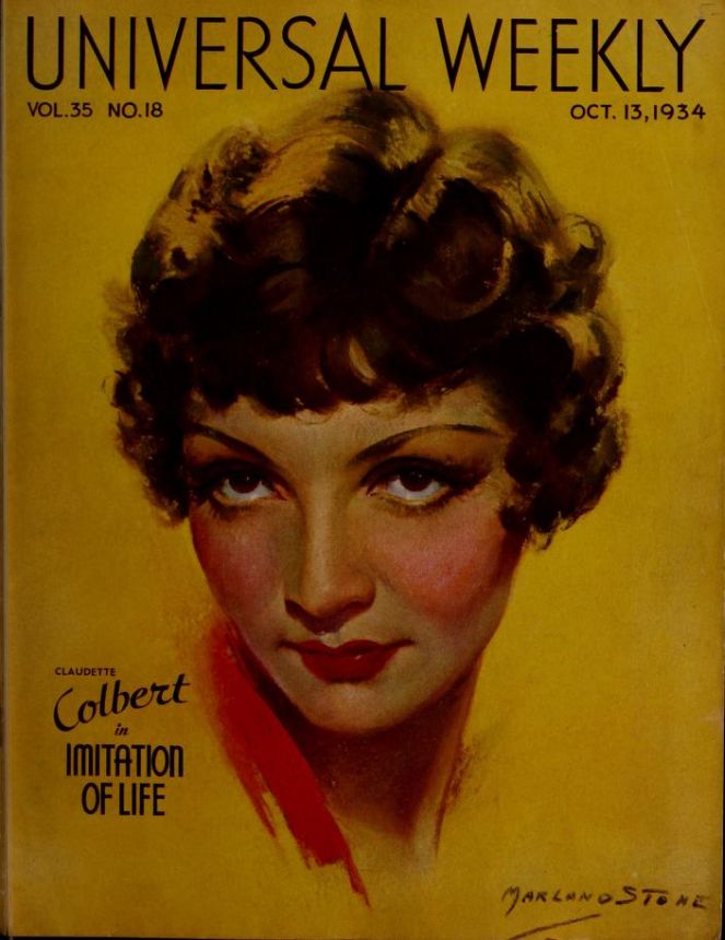 UNIVERSAL WEEKLY magazine side cover 13 October 1934