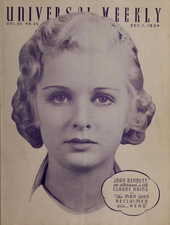 UNIVERSAL WEEKLY magazine side cover 1 December 1934