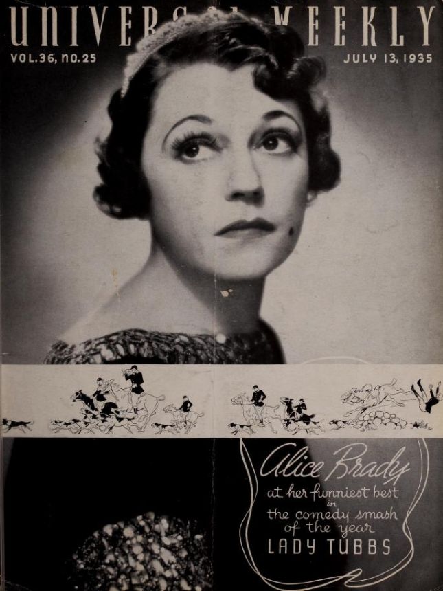UNIVERSAL WEEKLY magazine side cover 13 July 1935