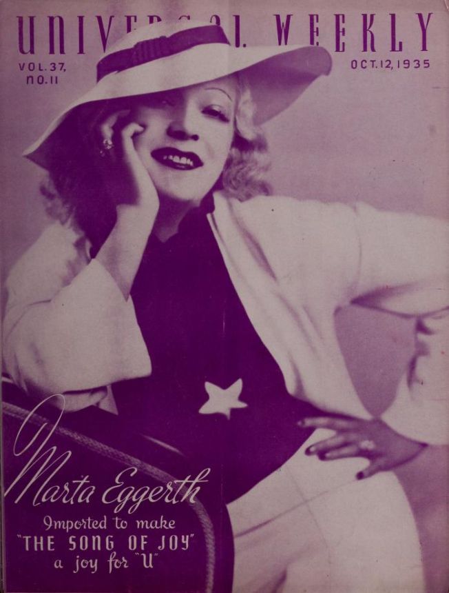 UNIVERSAL WEEKLY magazine side cover 12 October 1935