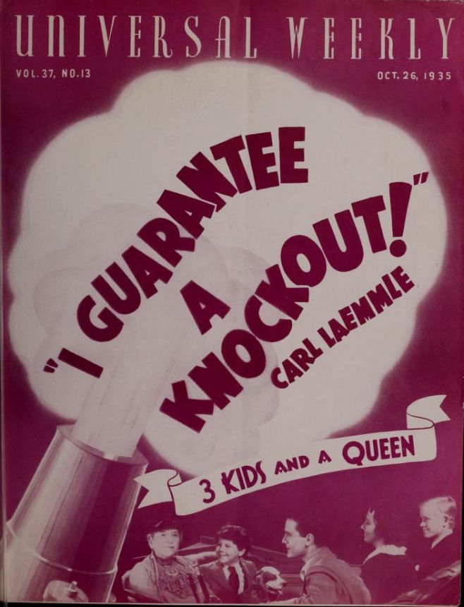 UNIVERSAL WEEKLY magazine side cover 26 October 1935