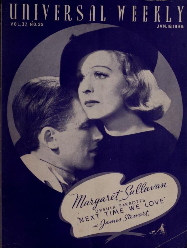 UNIVERSAL WEEKLY magazine side cover 18 January 1936