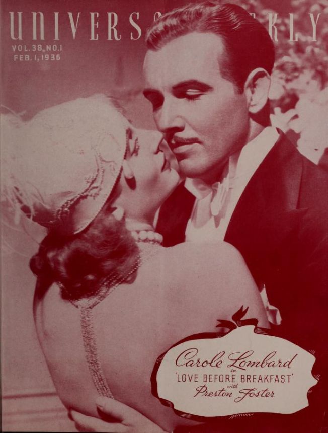 UNIVERSAL WEEKLY magazine side cover 1 February 1936