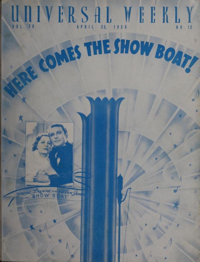 UNIVERSAL WEEKLY magazine side cover 25 April 1936