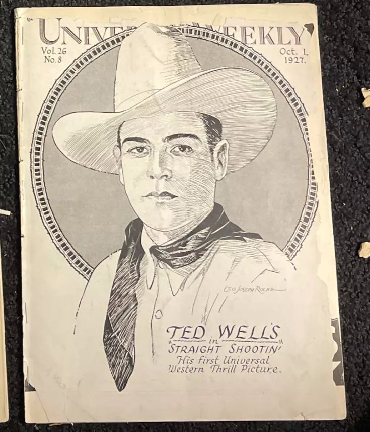UNIVERSAL WEEKLY magazine side cover 1 October 1927