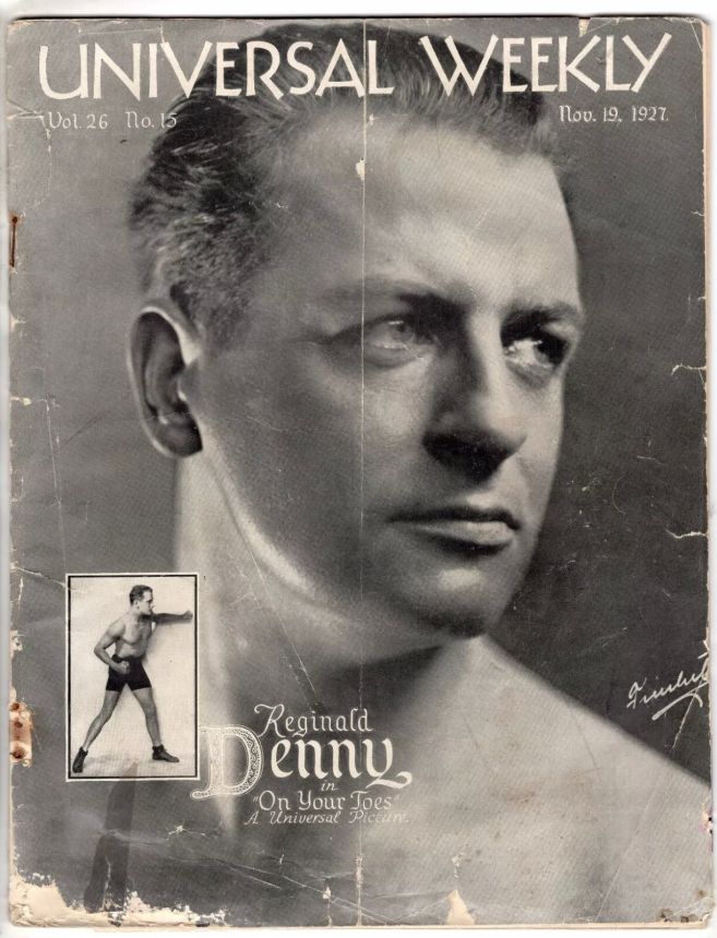 UNIVERSAL WEEKLY magazine side cover 19 November 1927