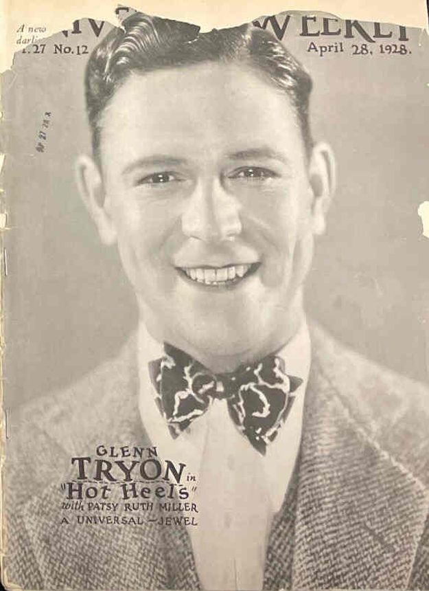 UNIVERSAL WEEKLY magazine side cover 28 April 1928
