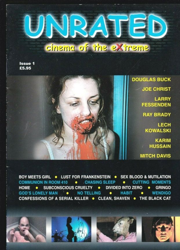 UNRATED magazine side cover Issue 1 Summer 2002