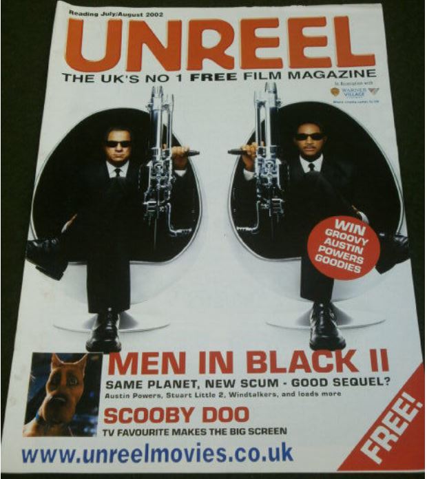 UNREEL magazine side cover July-August 2002
