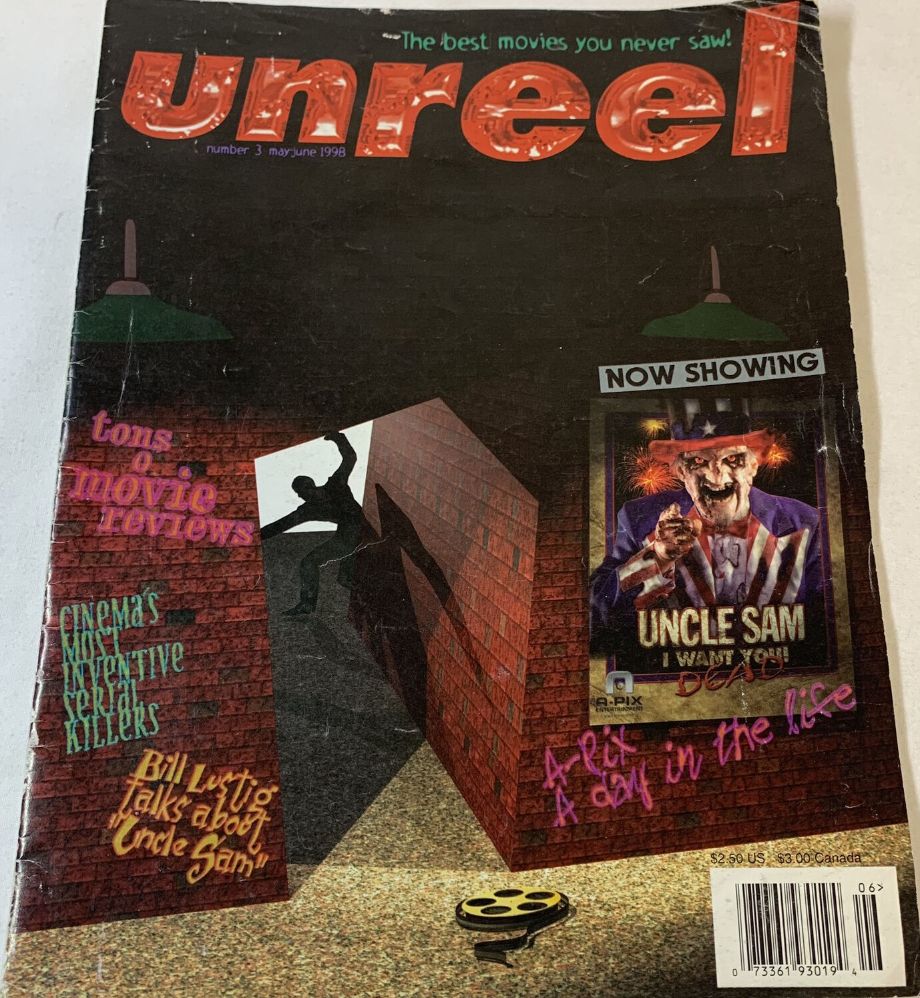 UNREEL magazine side cover Issue 3  May/June 1998