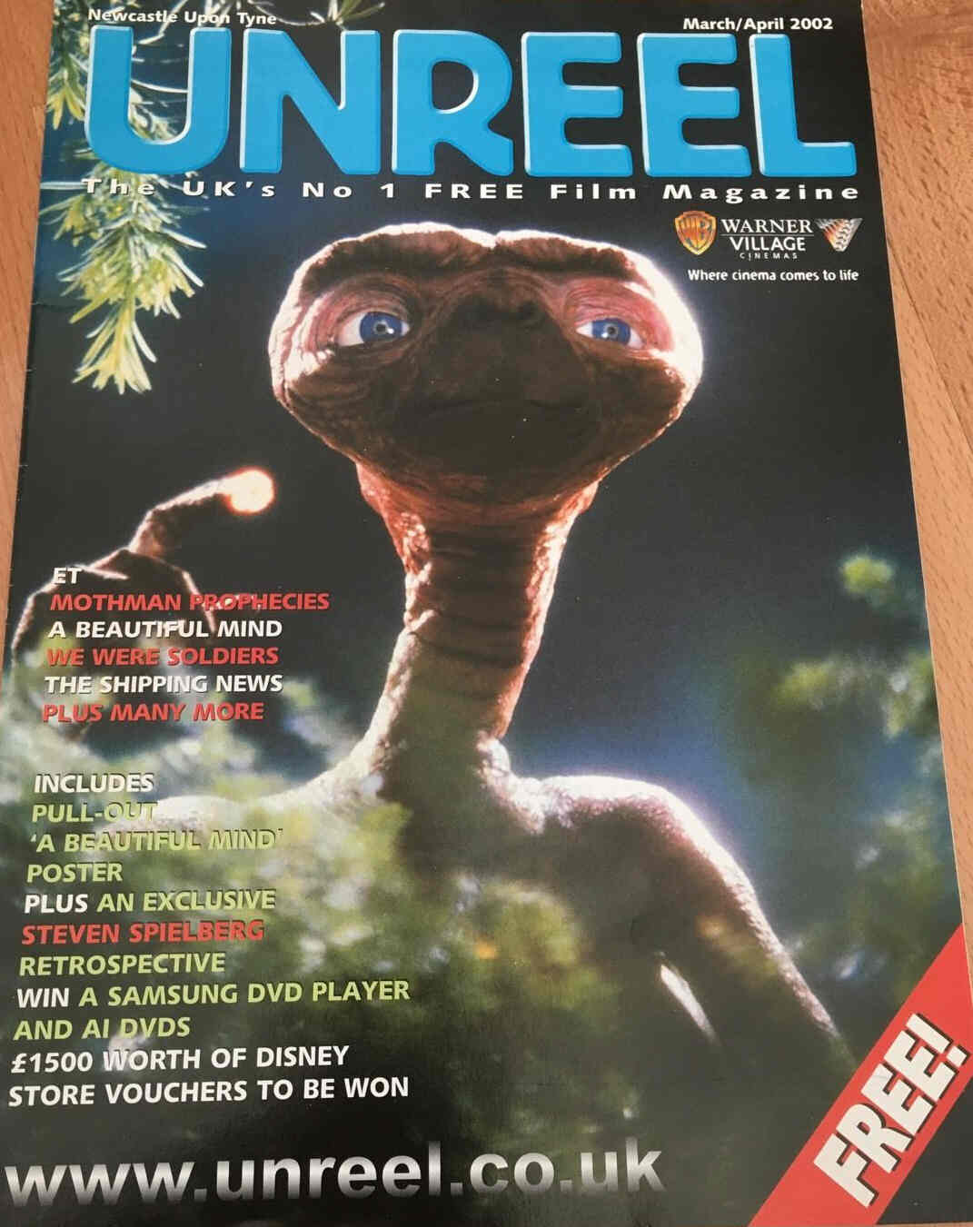 UNREEL magazine side cover March/April 2002