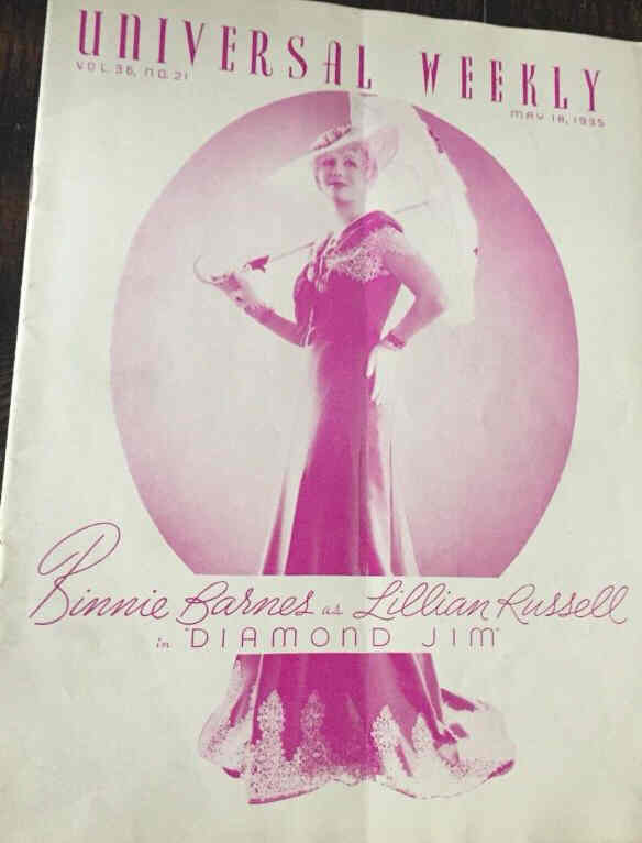 UNIVERSAL WEEKLY magazine side cover 18 May 1935