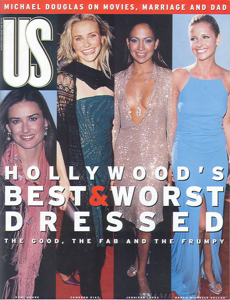 US WEEKLY magazine side cover Issue 266 March 2000