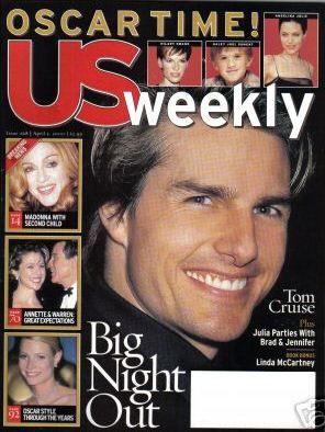 US WEEKLY magazine side cover Issue 268 3 April 2000
