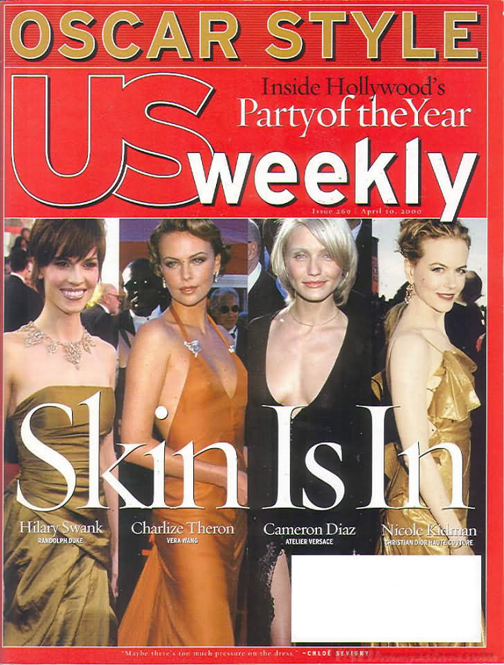US WEEKLY magazine side cover Issue 269 10 April 2000