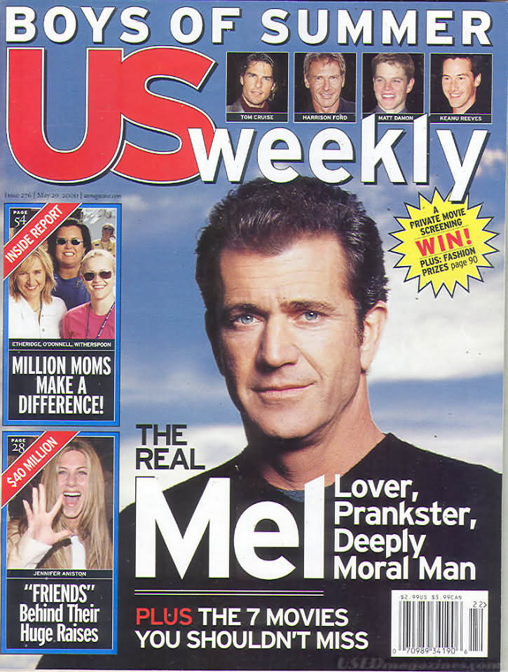 US WEEKLY magazine side cover Issue 276 29 May 2000