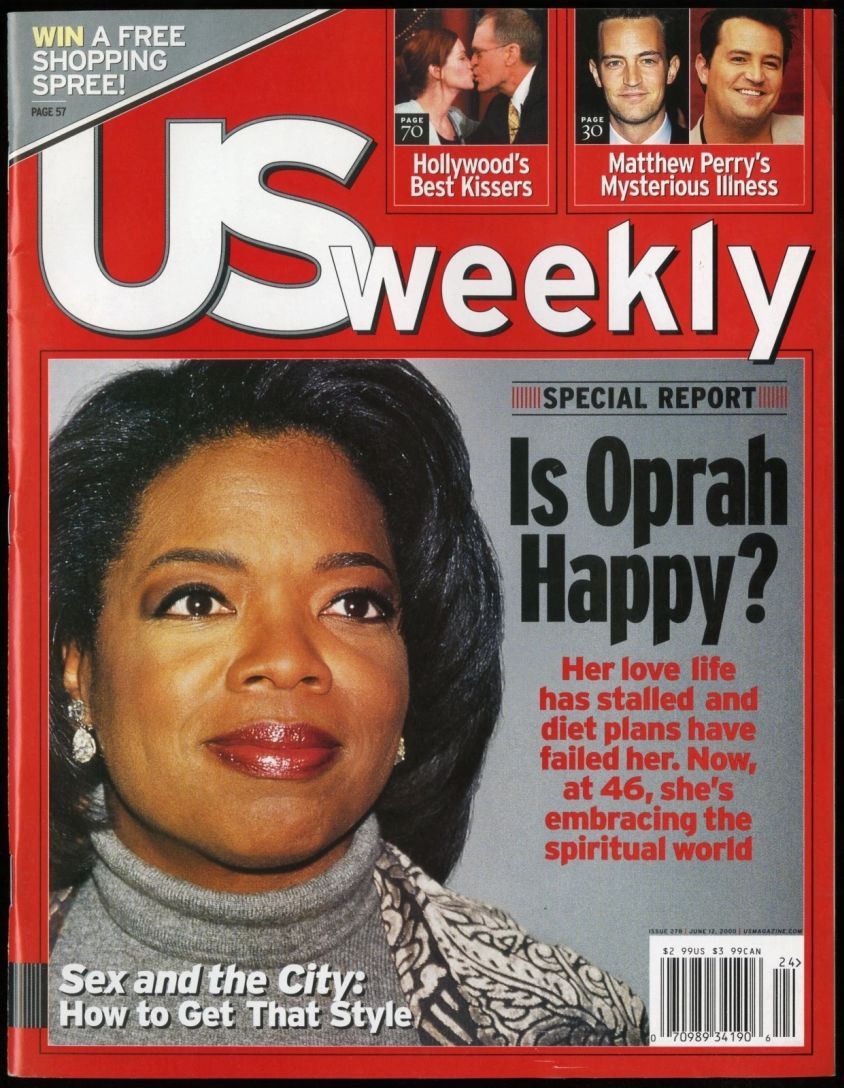 US WEEKLY magazine side cover Issue 278 12 June 2000