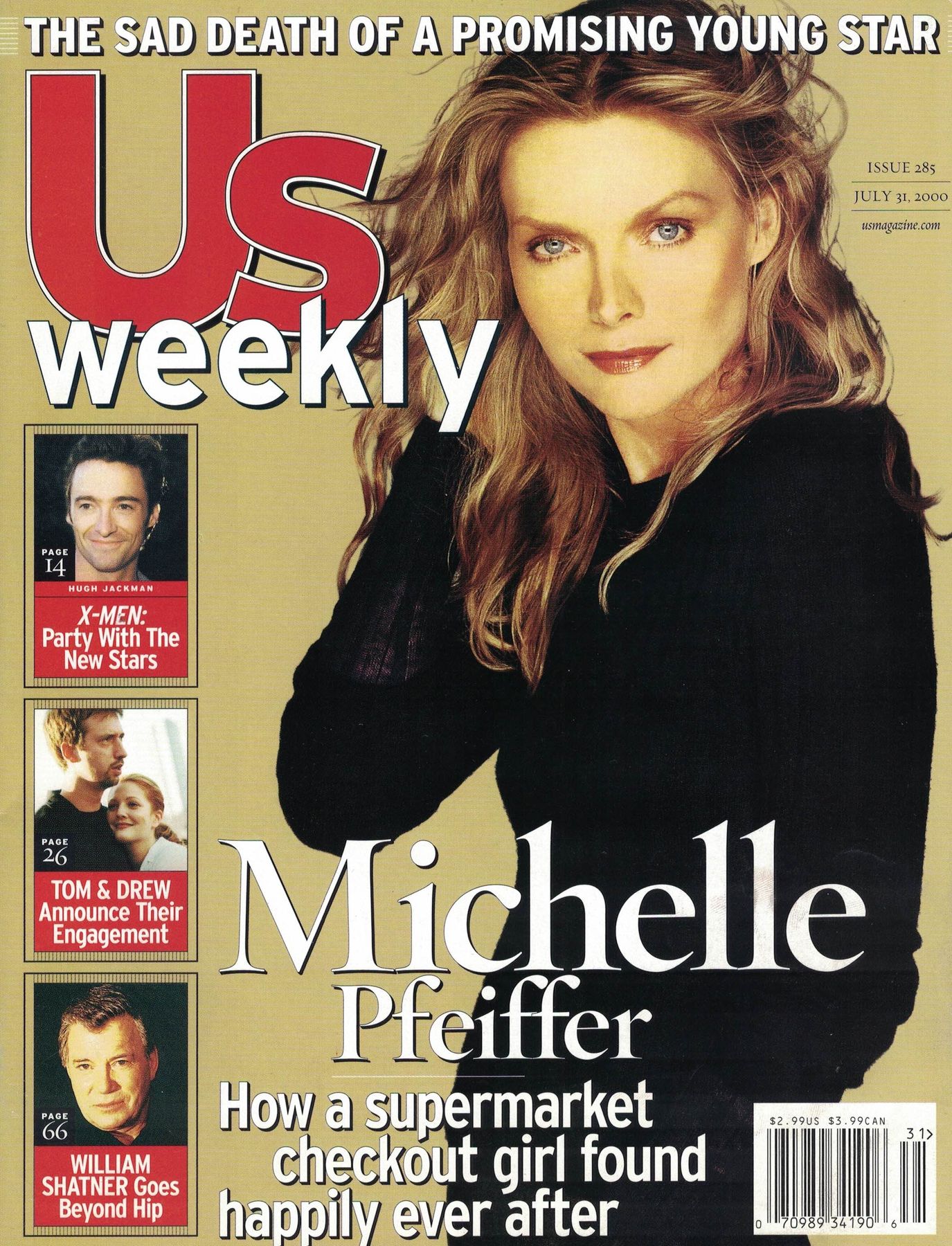 US WEEKLY magazine side cover Issue 285 31 July 2000