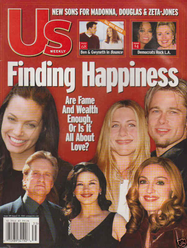 US WEEKLY magazine side cover Issue 289 28 August 2000
