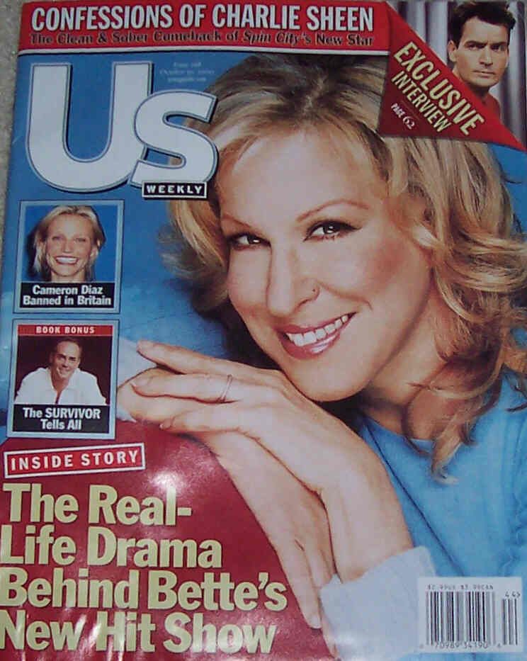 US WEEKLY magazine side cover Issue 298 30 October 2000