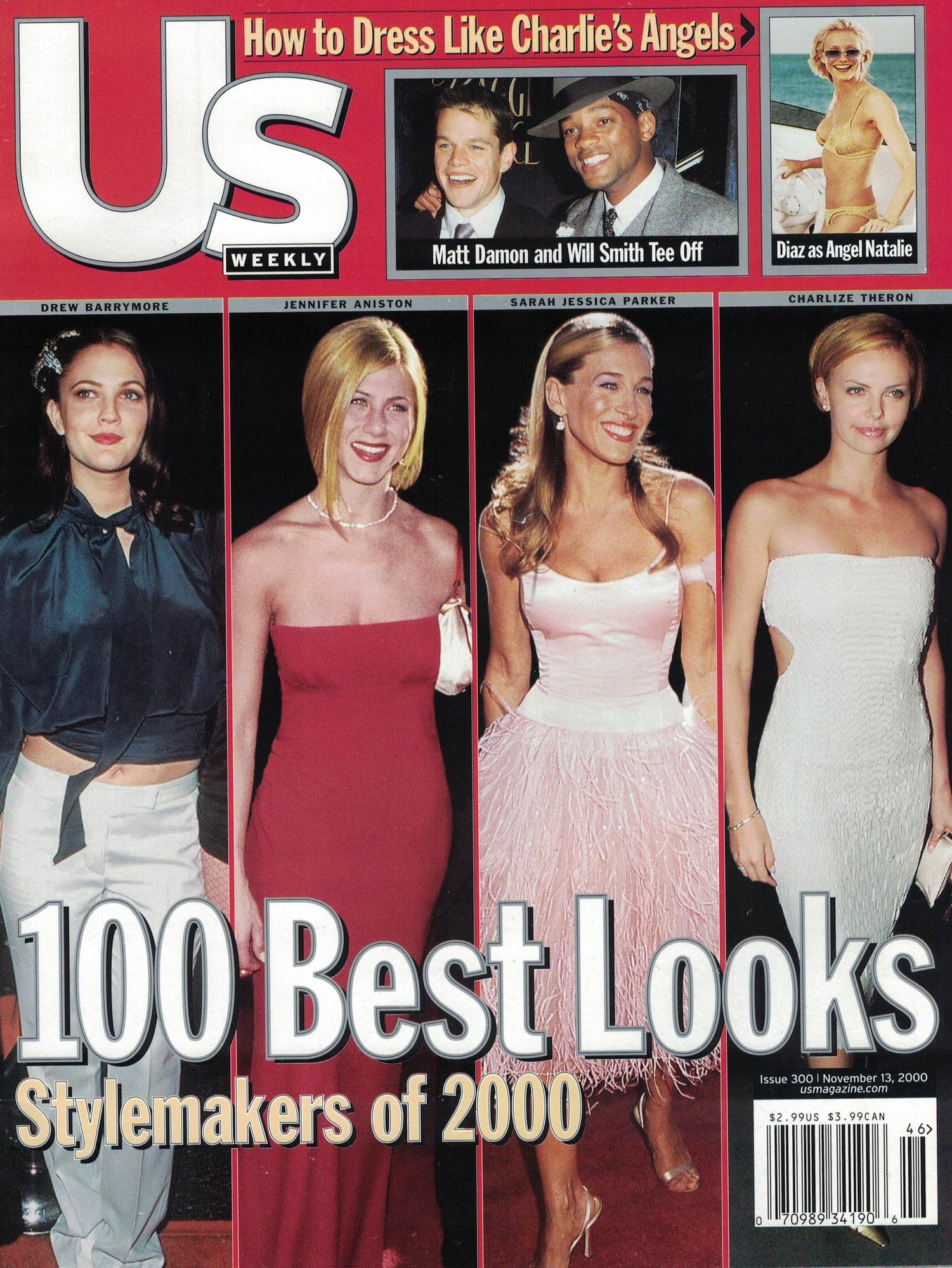 US WEEKLY magazine side cover Issue 300 13 November 2000