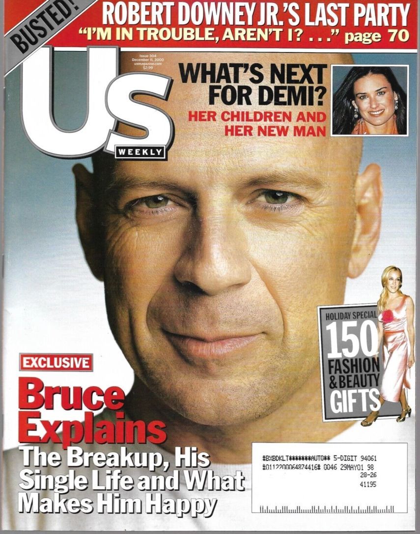 US WEEKLY magazine side cover Issue 304 11 December 2000
