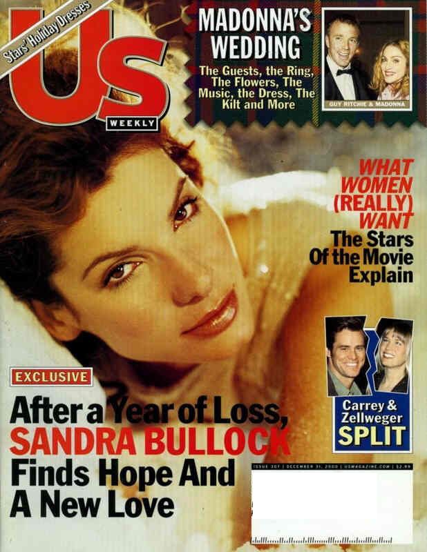 US WEEKLY magazine side cover Issue 307 31 December 2000