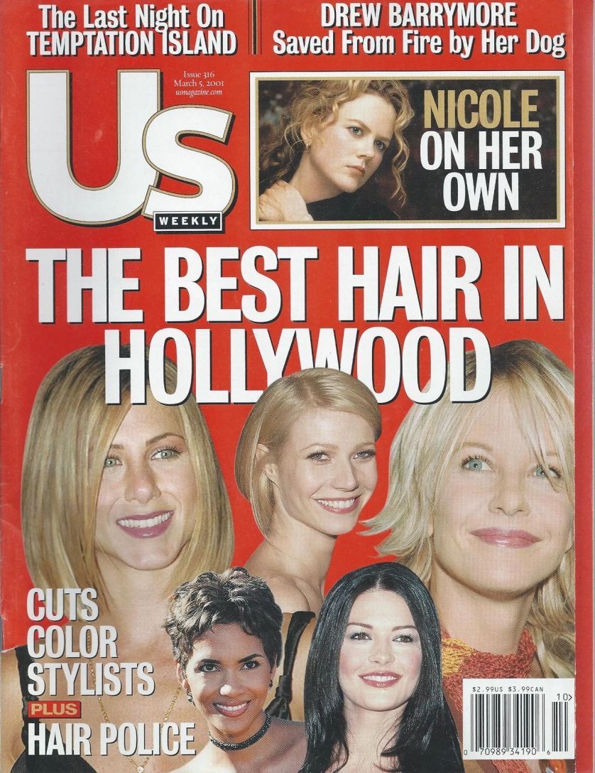 US WEEKLY magazine side cover Issue 316 5 March 2001