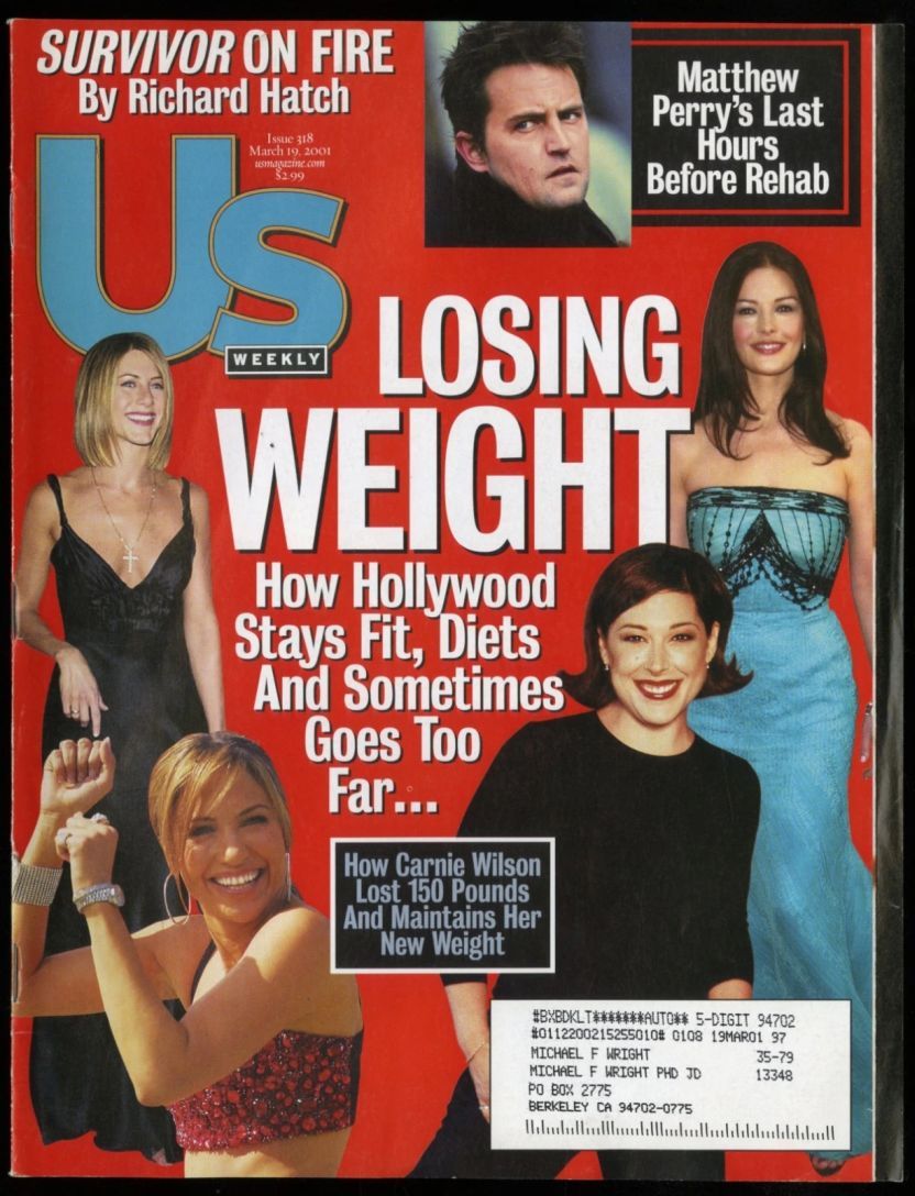US WEEKLY magazine side cover Issue 318 19 March 2001