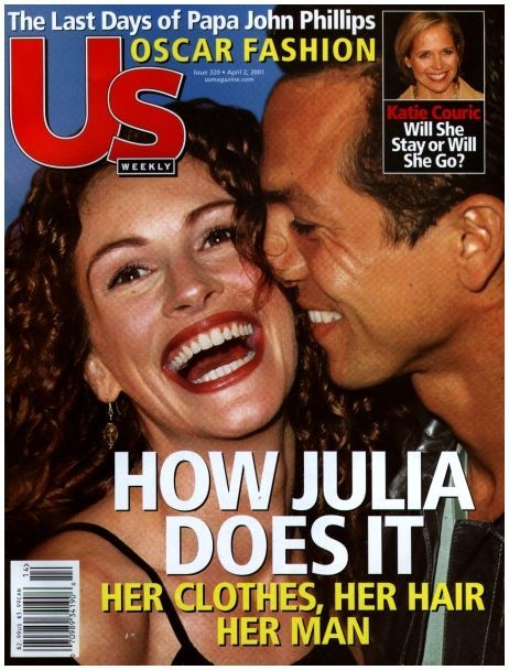 US WEEKLY magazine side cover Issue 320 2 April 2001
