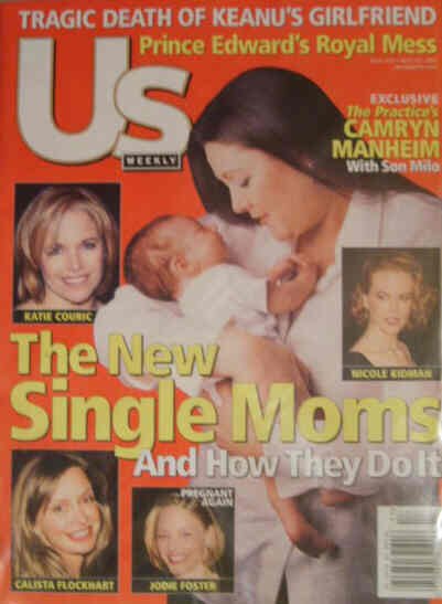 US WEEKLY magazine side cover Issue 323 23 April 2001