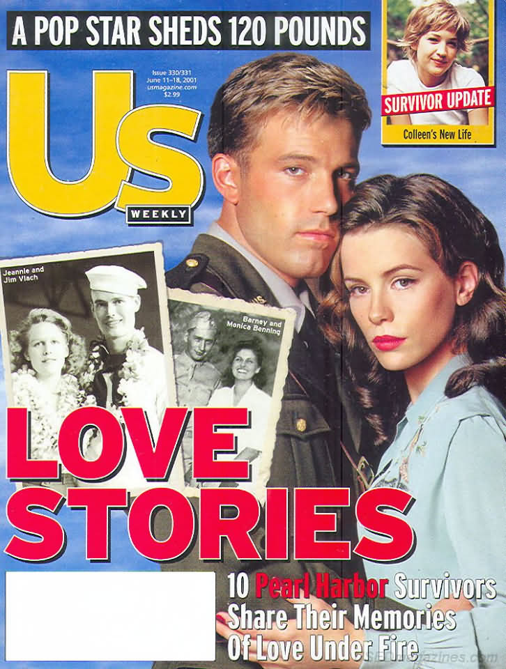 US WEEKLY magazine side cover Issue 330/331 11 June 2001