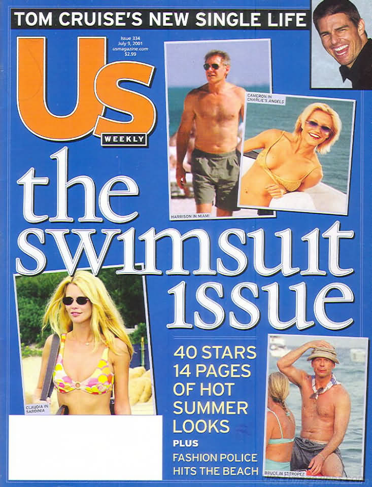 US WEEKLY magazine side cover Issue 334 9 July 2001