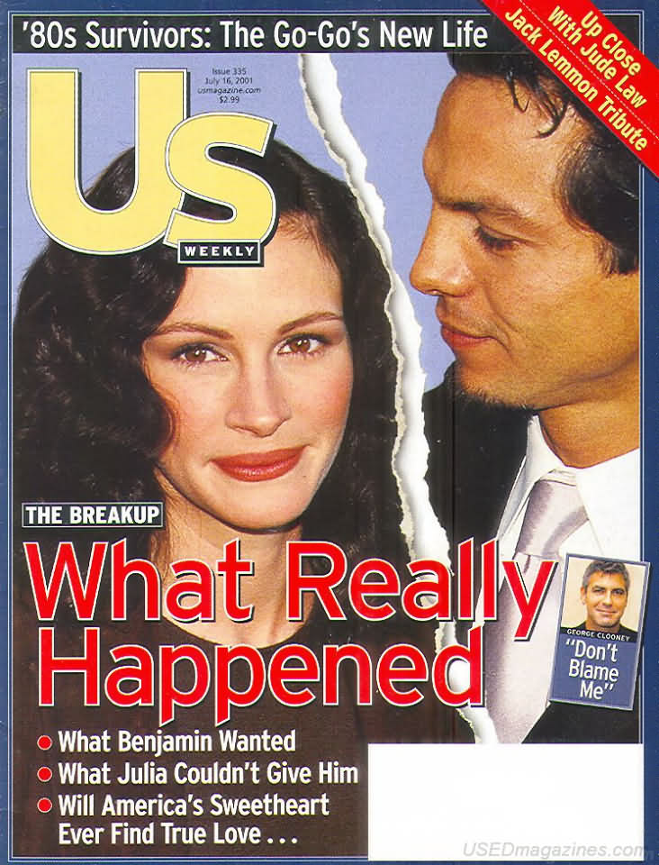 US WEEKLY magazine side cover Issue 335 16 July 2001