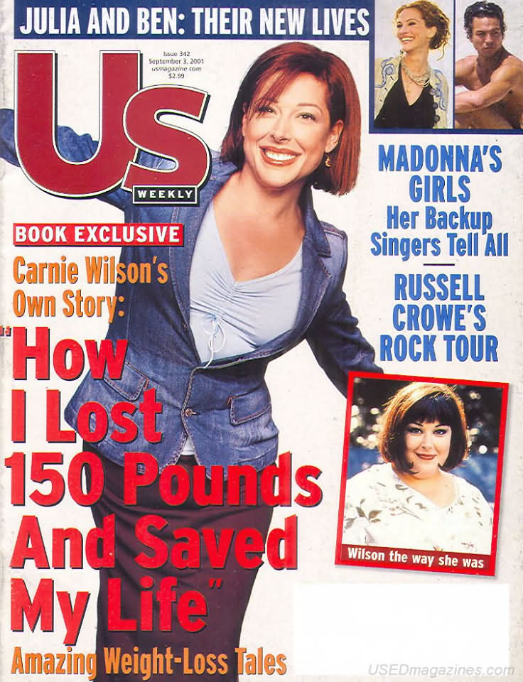 US WEEKLY magazine side cover Issue 342 3 September 2001
