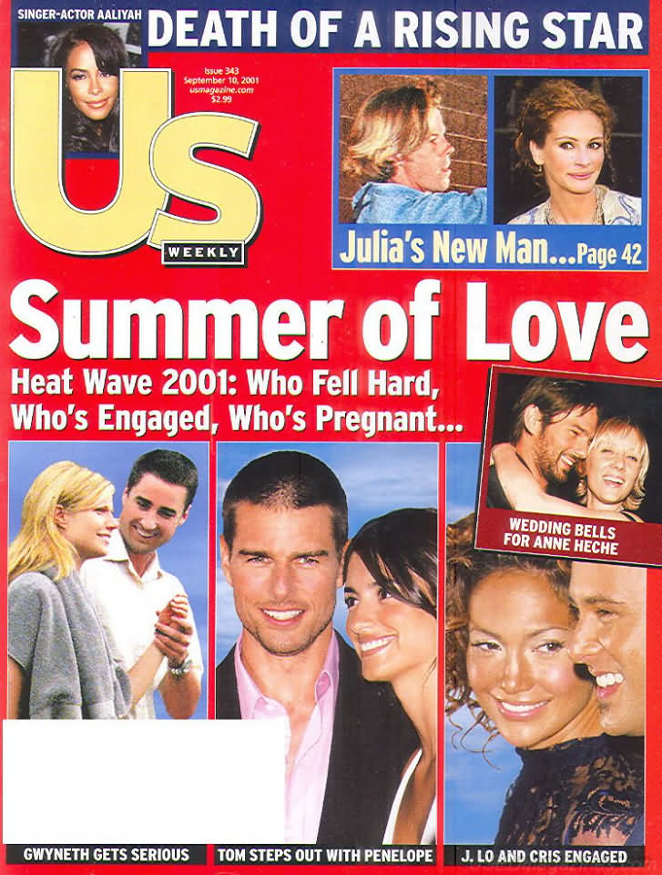 US WEEKLY magazine side cover Issue 343 10 September 2001