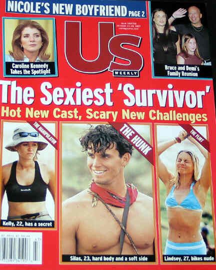 US WEEKLY magazine side cover Issue 349/350 22&29 October 2001