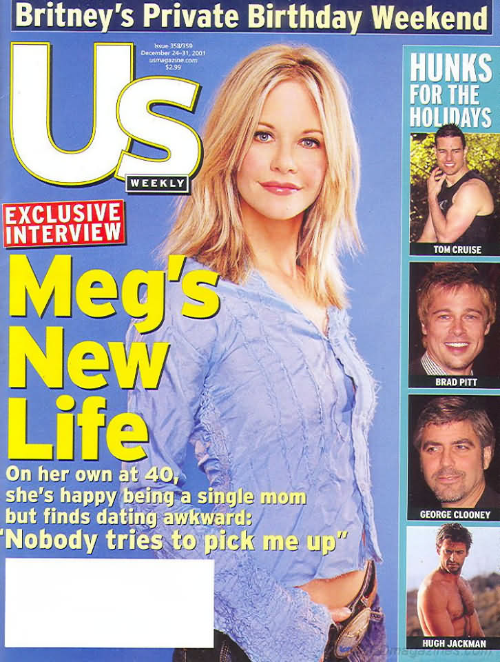 US WEEKLY magazine side cover Issue 358/359 24/31 December 2001
