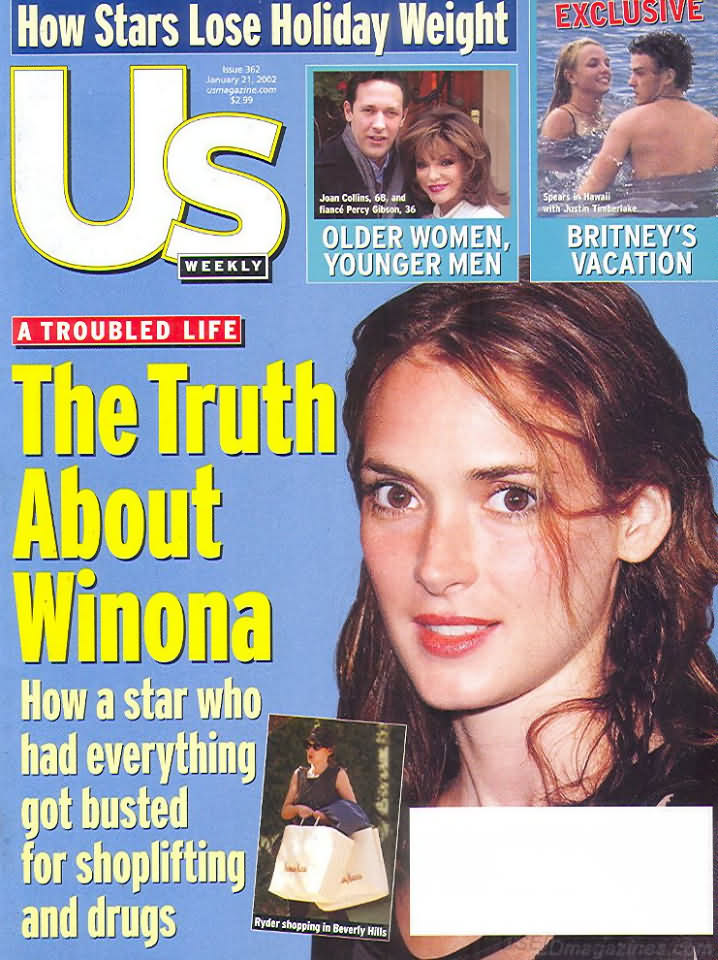 US WEEKLY magazine side cover Issue 362 21 January 2002