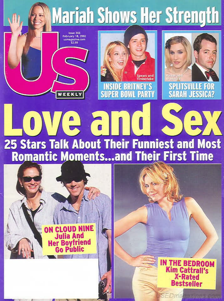 US WEEKLY magazine side cover Issue 366 18 February 2002