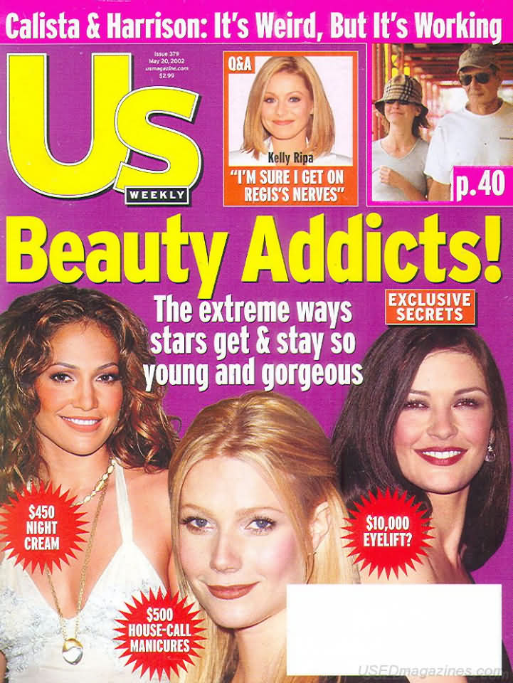 US WEEKLY magazine side cover Issue 379 20 May 2002