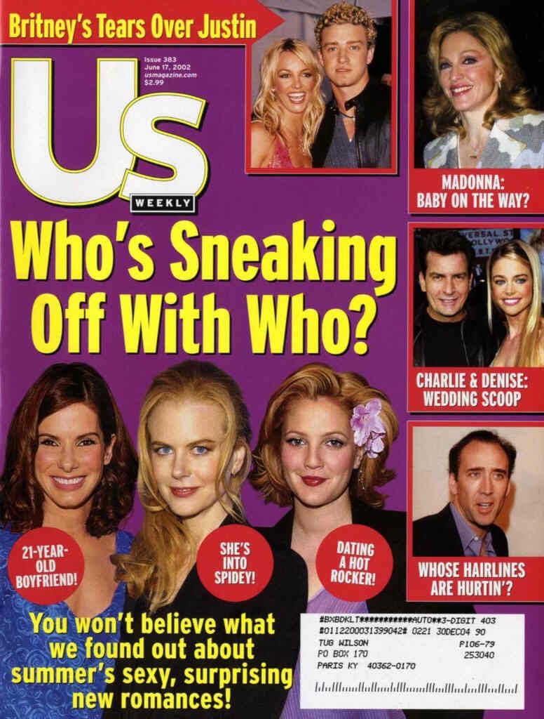 US WEEKLY magazine side cover Issue 383 17 June 2002