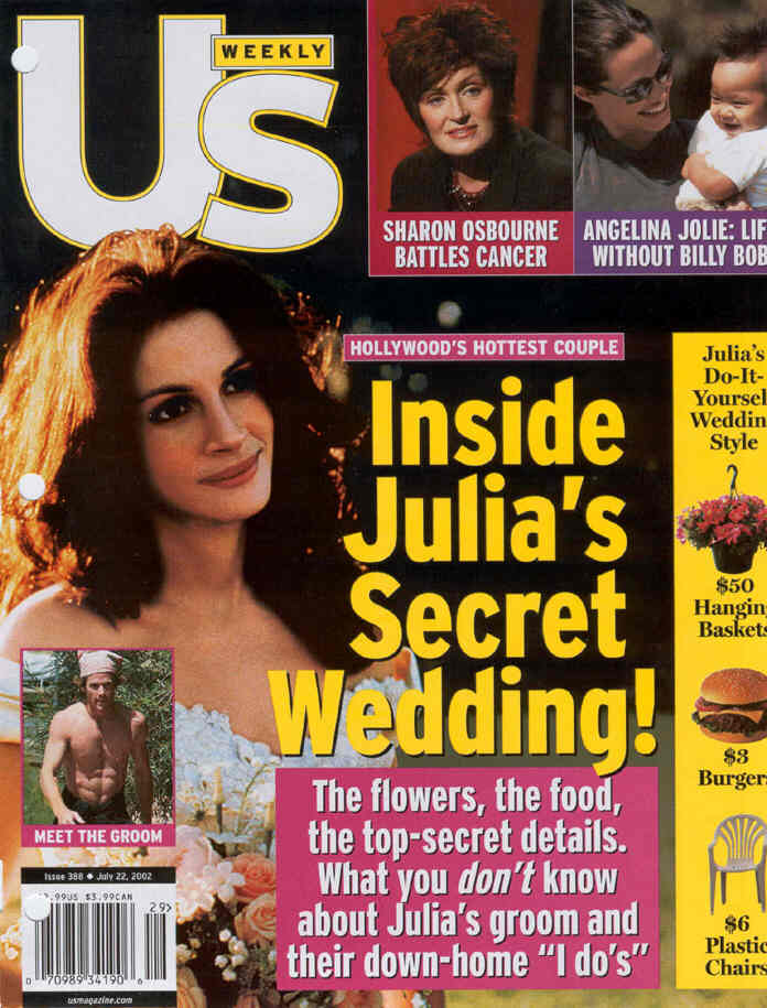 US WEEKLY magazine side cover Issue 388 22 July 2002