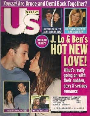 US WEEKLY magazine side cover Issue 391 12 August 2002