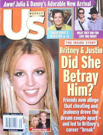 US WEEKLY magazine side cover Issue 394 2 September 2002