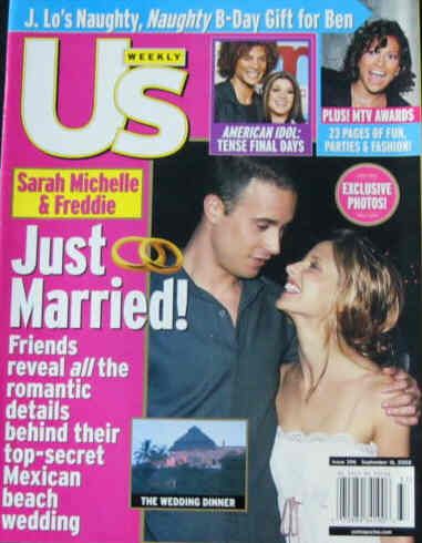 US WEEKLY magazine side cover Issue 396 16 September 2002