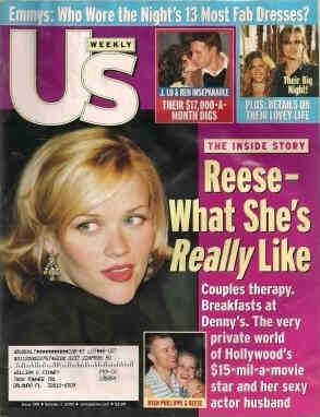 US WEEKLY magazine side cover Issue 399 7 October 2002